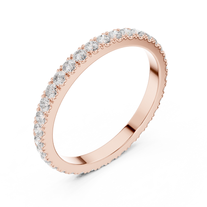 Round Cut Lab Grown Diamond Ring in Rose Gold