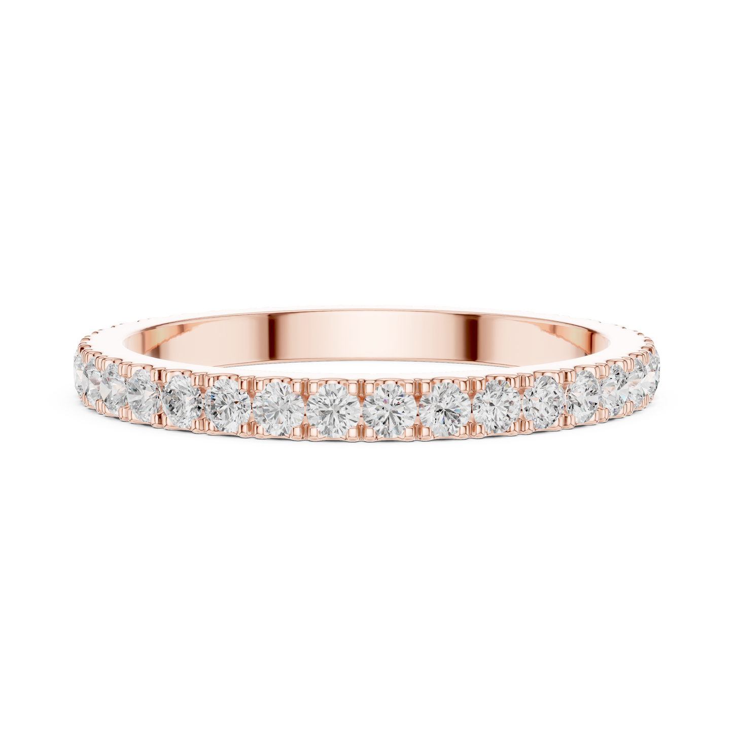Round Cut Lab Grown Diamond Ring in Rose Gold