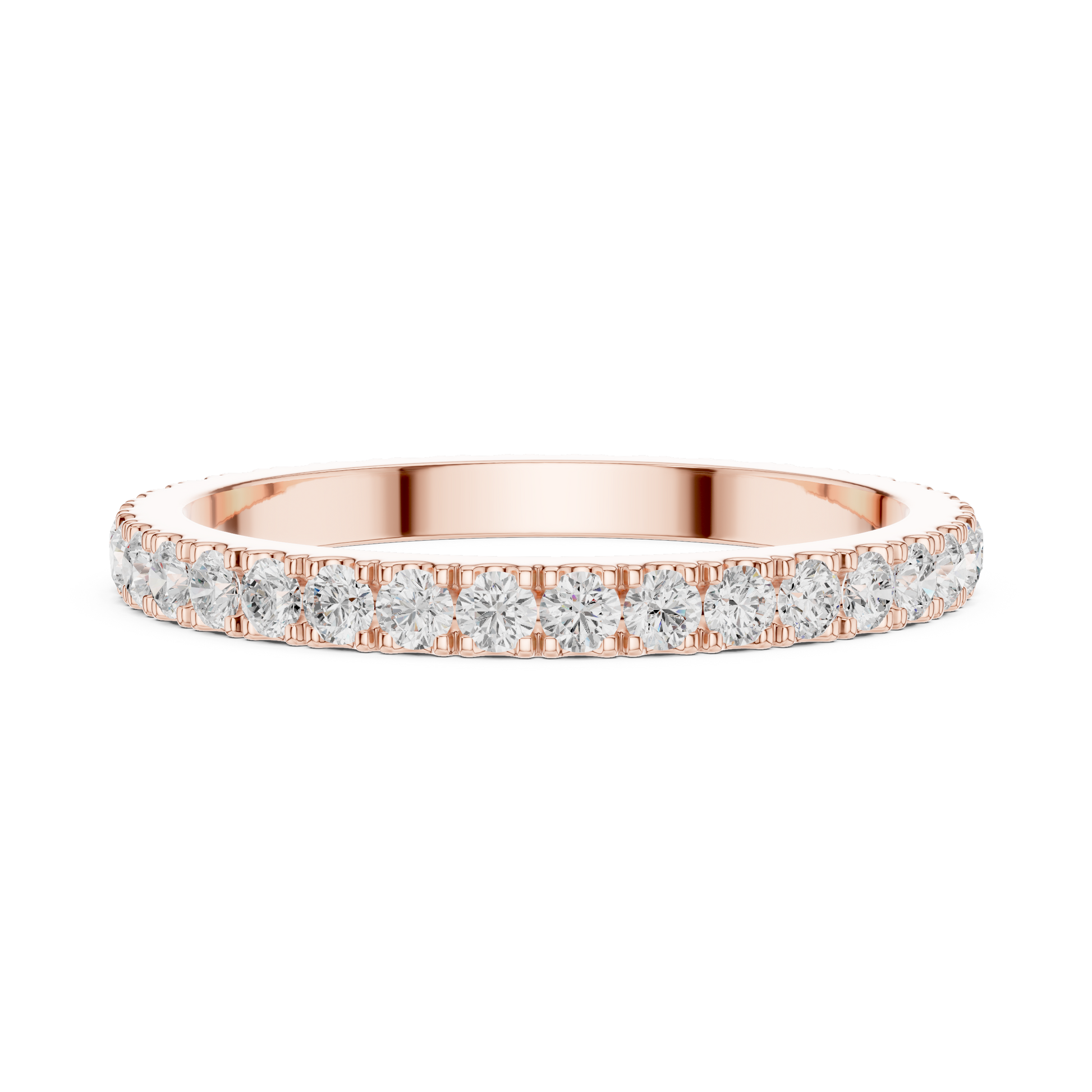 Round Cut Lab Grown Diamond Ring in Rose Gold