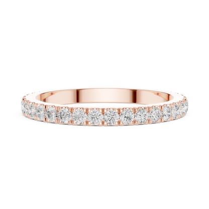 Round Cut Lab Grown Diamond Ring in Rose Gold