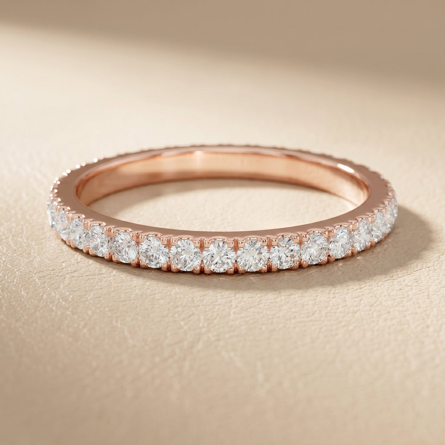 Round Cut Lab Grown Diamond Ring in Rose Gold