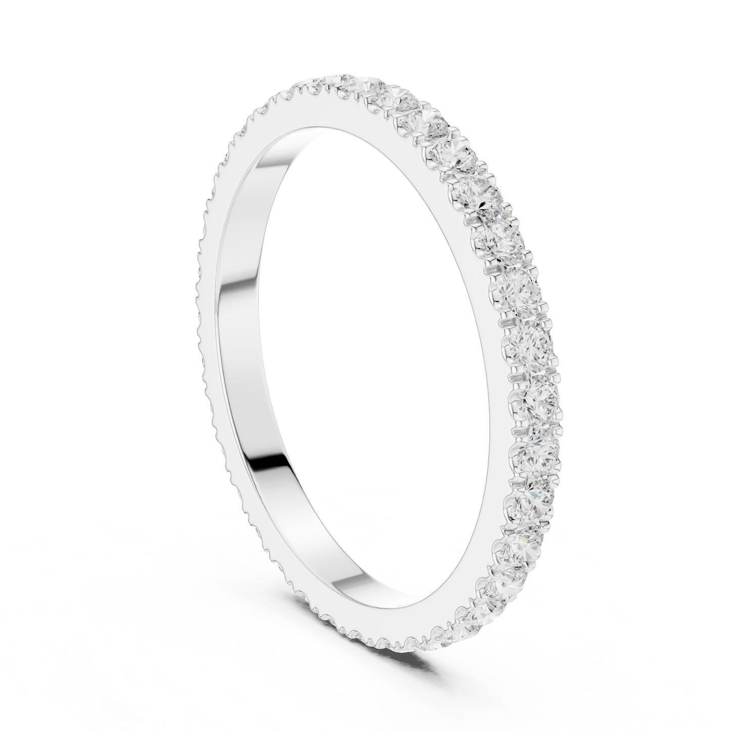 Round Cut Lab Grown Diamond Ring in Platinum