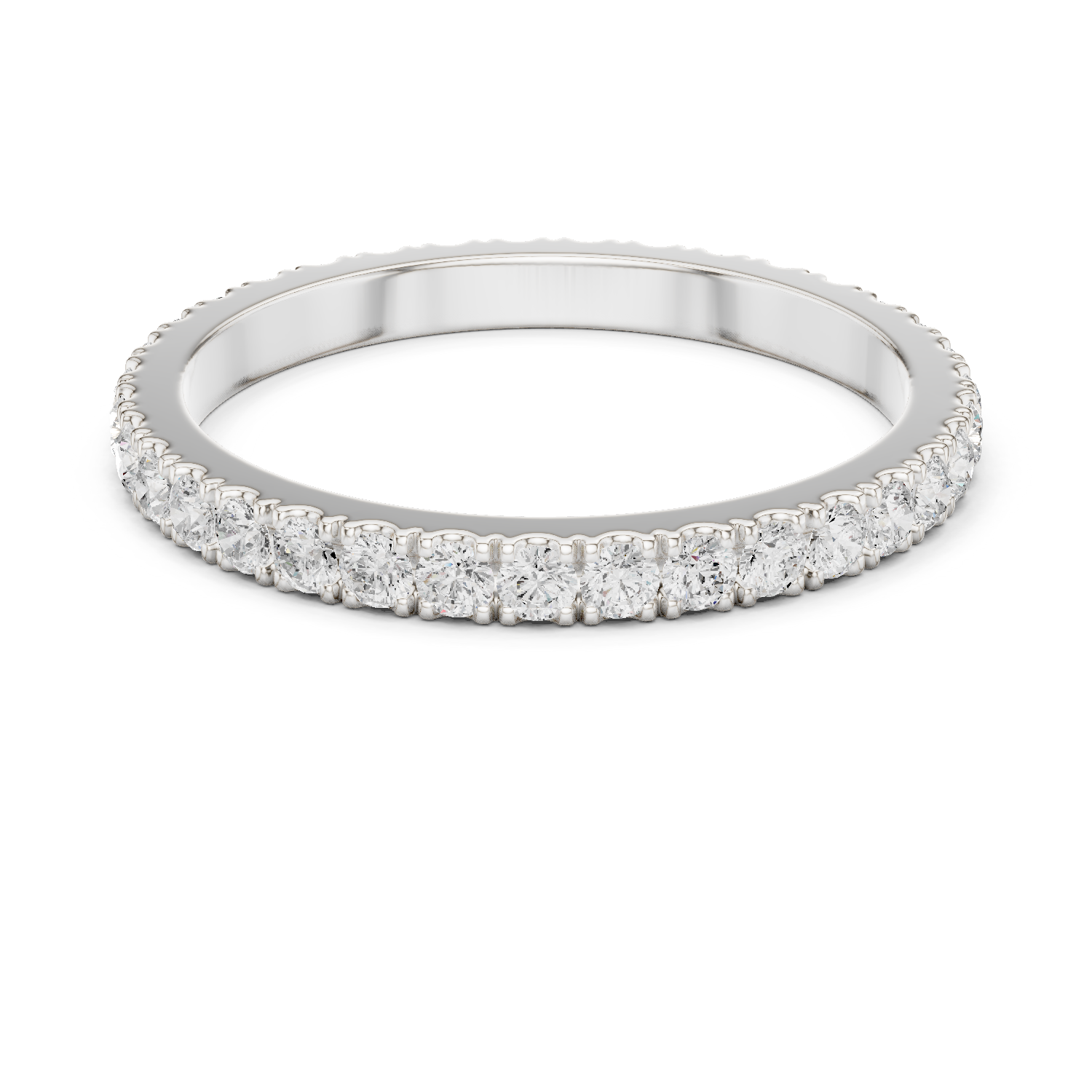 Round Cut Lab Grown Diamond Ring in Platinum