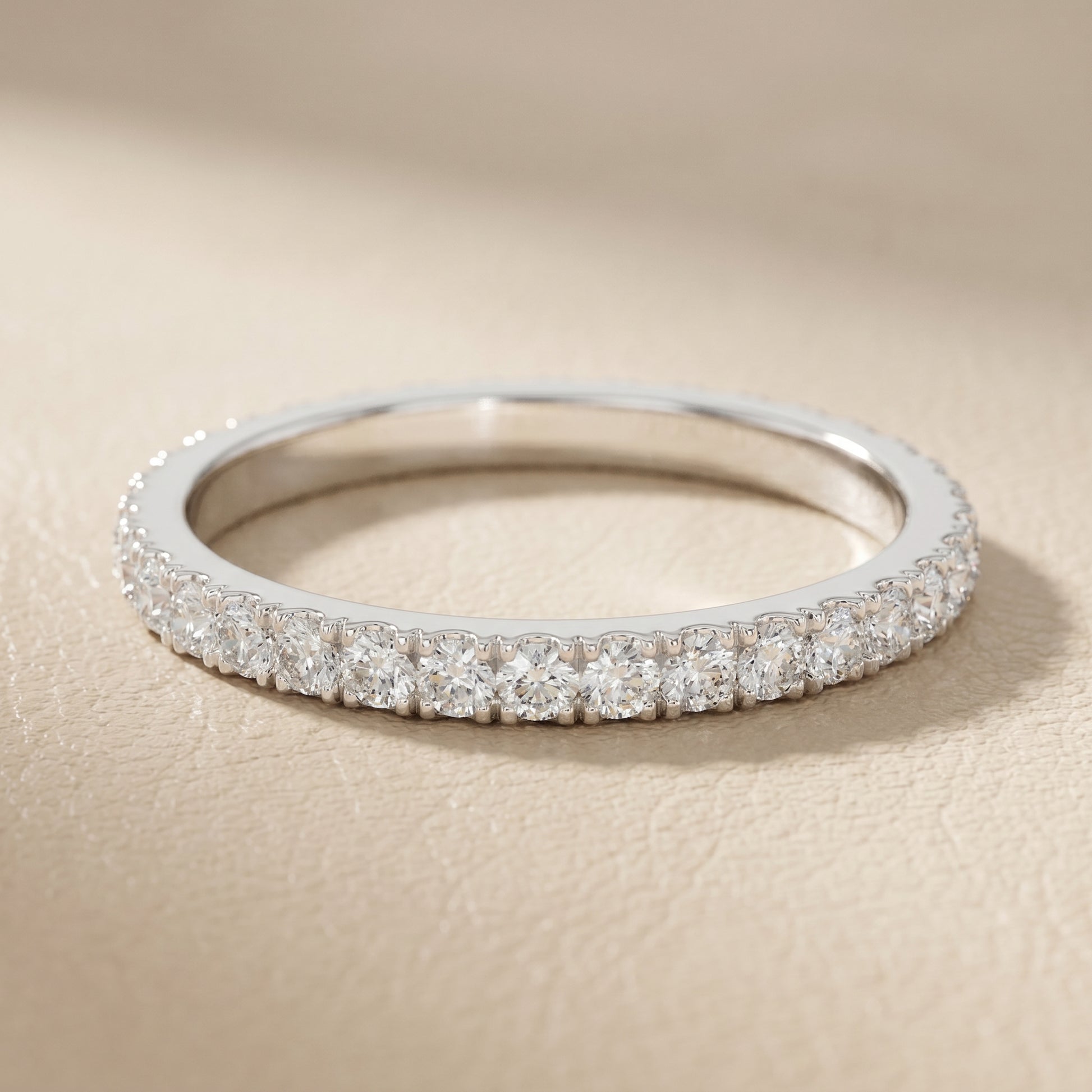 Round Cut Lab Grown Diamond Ring in Platinum