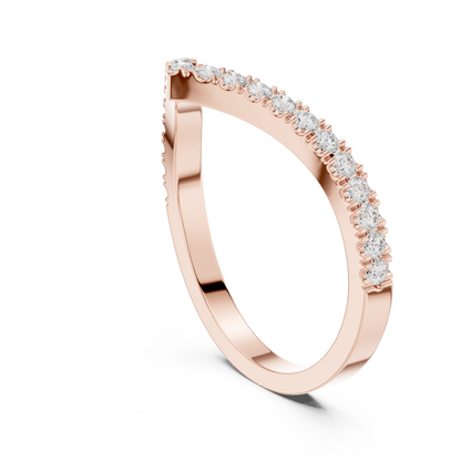 Round Cut Lab Grown Diamond Ring in Rose Gold