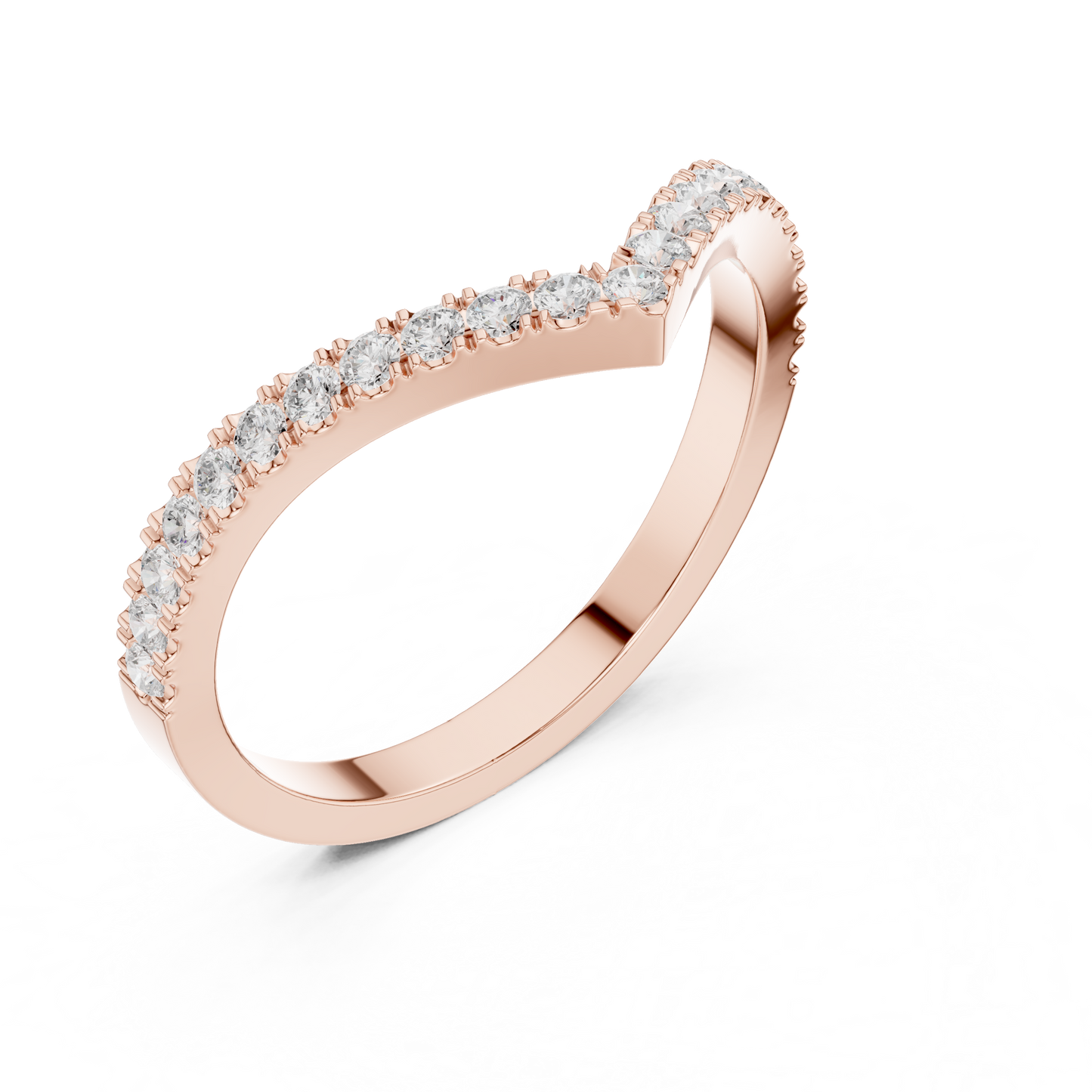 Round Cut Lab Grown Diamond Ring in Rose Gold