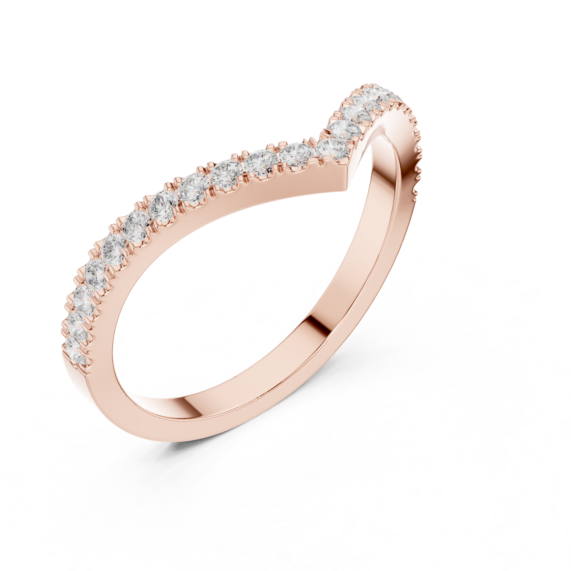Round Cut Lab Grown Diamond Ring in Rose Gold