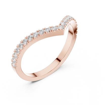 Round Cut Lab Grown Diamond Ring in Rose Gold
