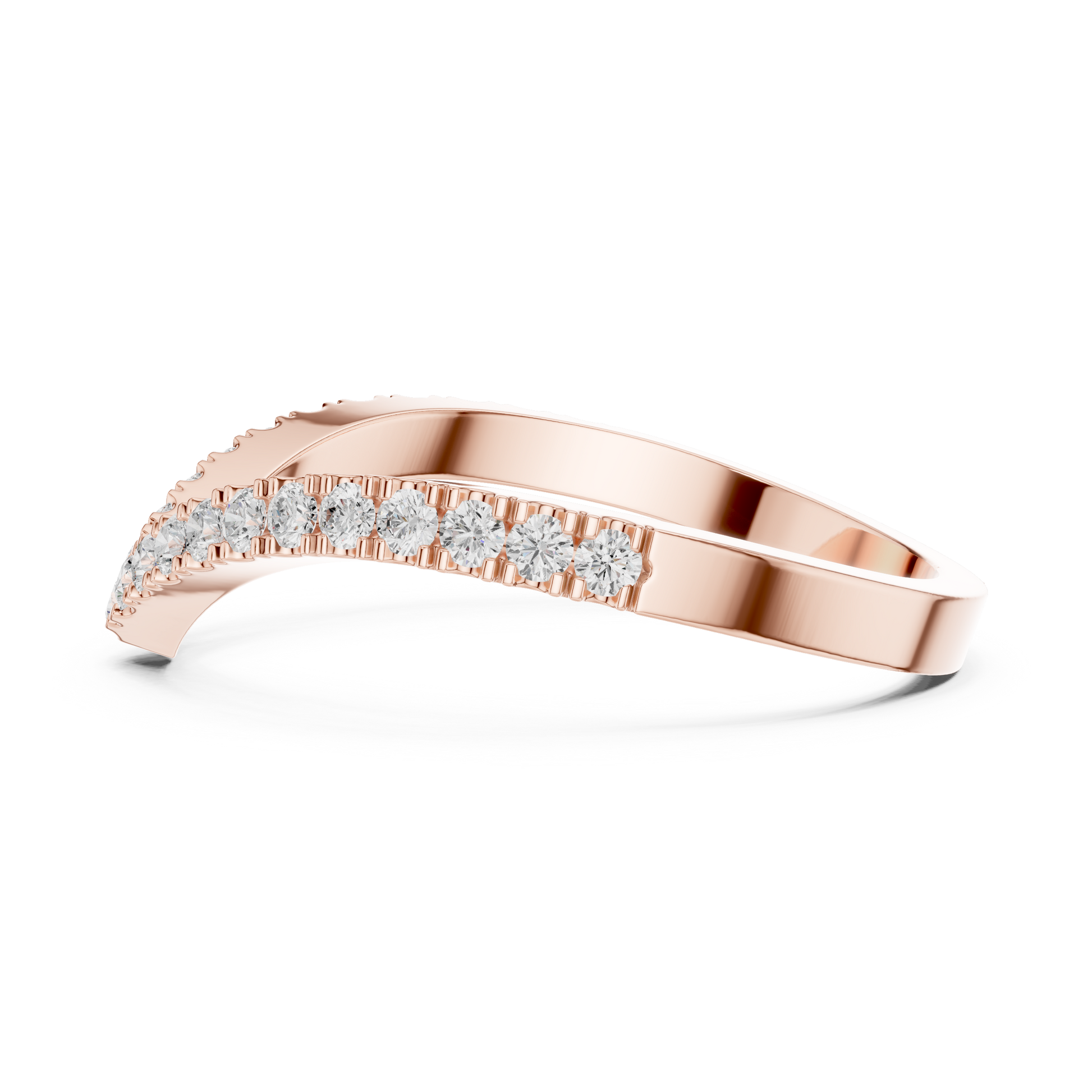 Round Cut Lab Grown Diamond Ring in Rose Gold