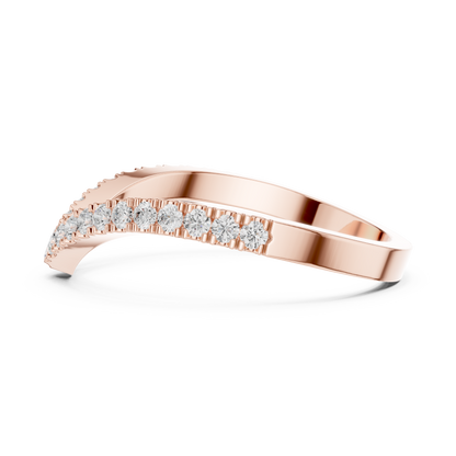 Round Cut Lab Grown Diamond Ring in Rose Gold
