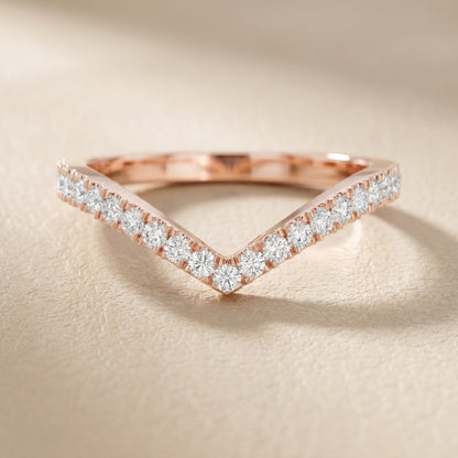 Round Cut Lab Grown Diamond Ring in Rose Gold