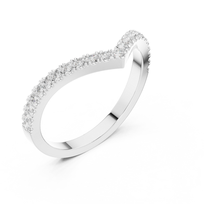 Round Cut Lab Grown Diamond Ring in White Gold