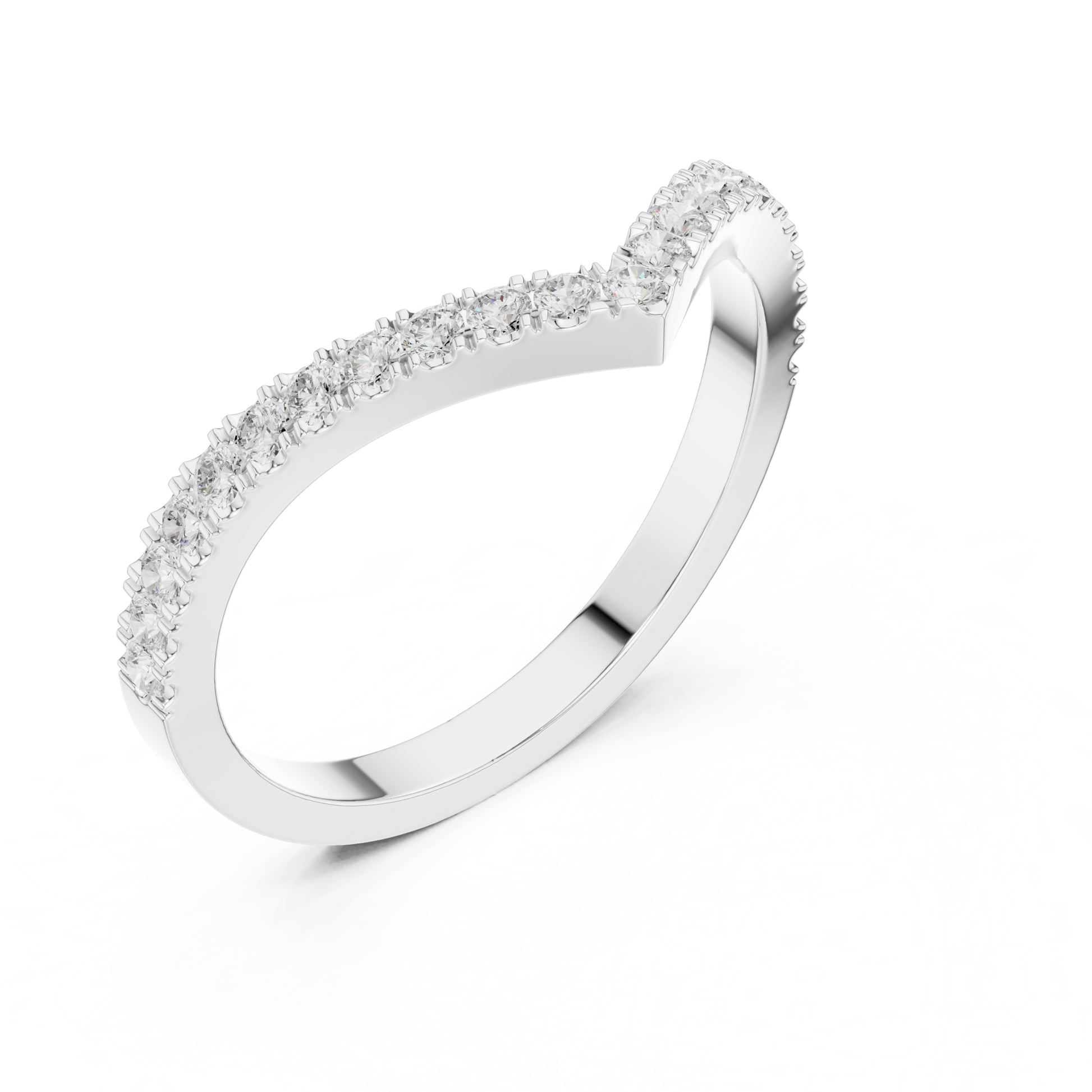 Round Cut Lab Grown Diamond Ring in Platinum