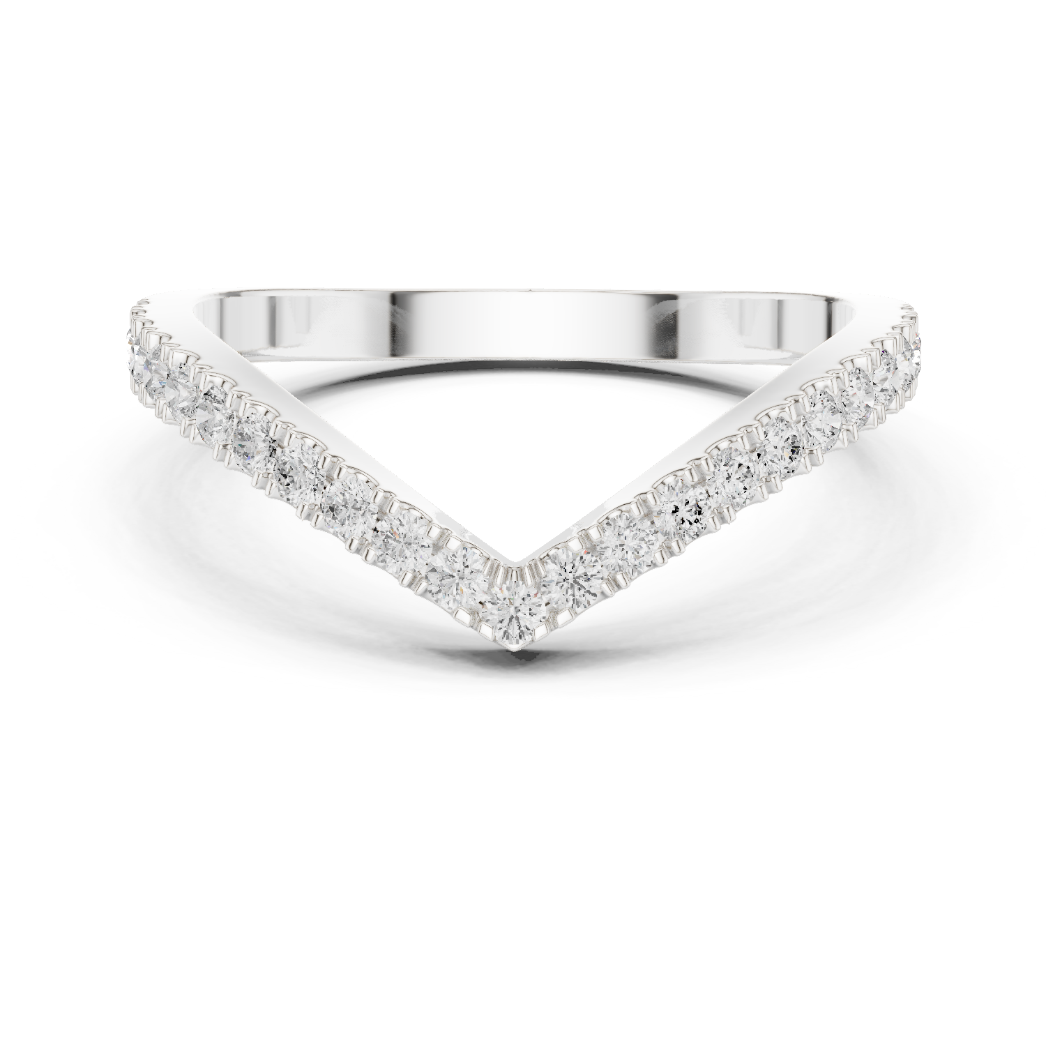 Round Cut Lab Grown Diamond Ring in White Gold