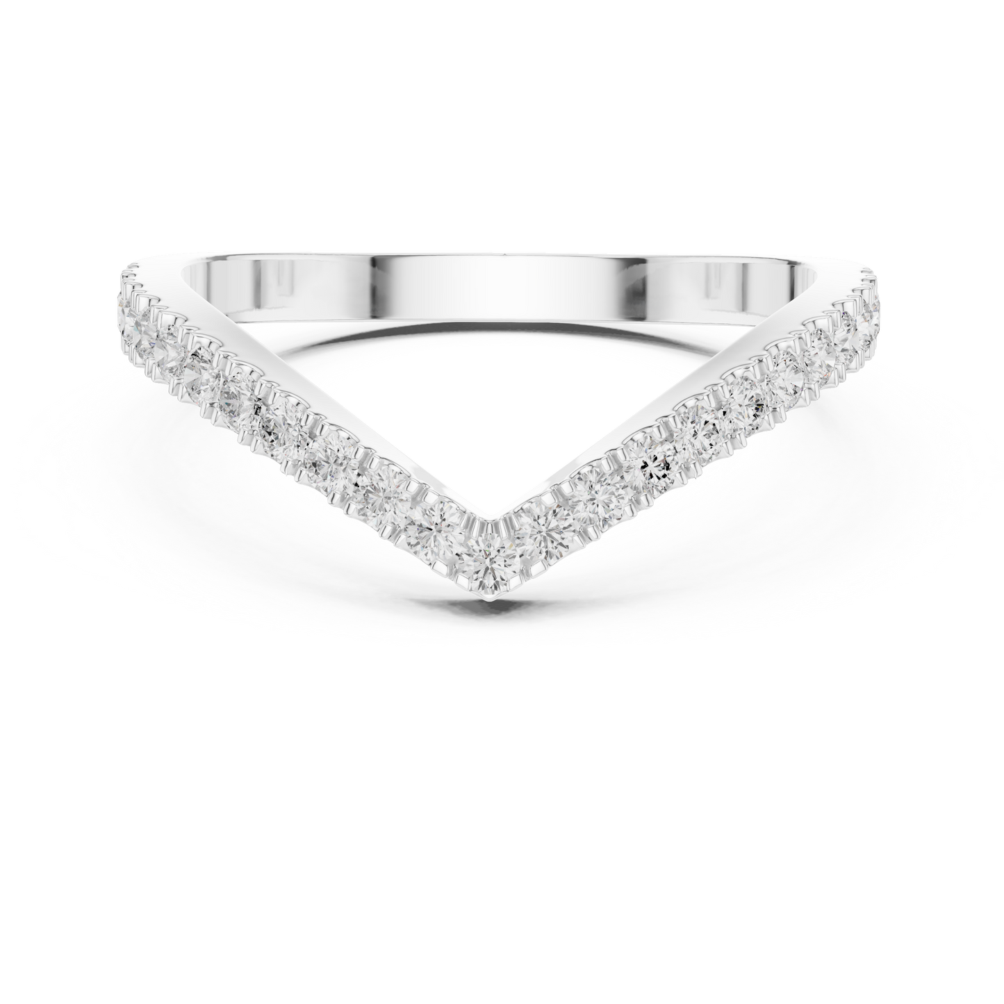 Round Cut Lab Grown Diamond Ring in White Gold