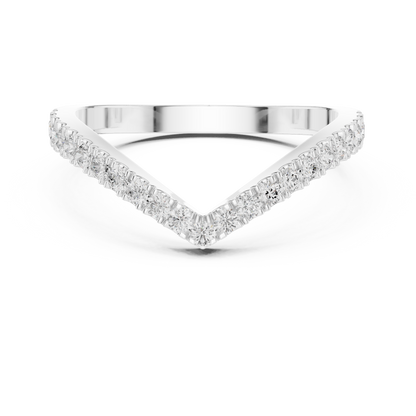 Round Cut Lab Grown Diamond Ring in White Gold