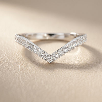 Round Cut Lab Grown Diamond Ring in Silver