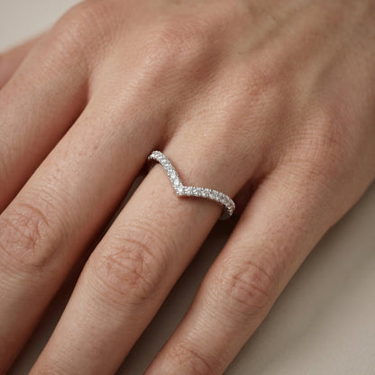 Round Cut Lab Grown Diamond Ring in White Gold