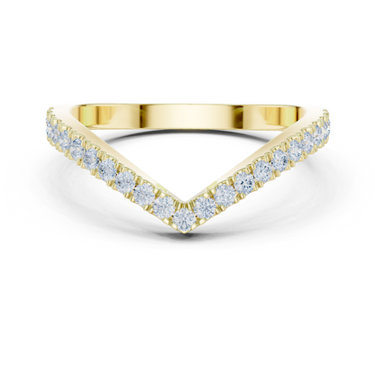 Round Cut Lab Grown Diamond Ring in Yellow Gold
