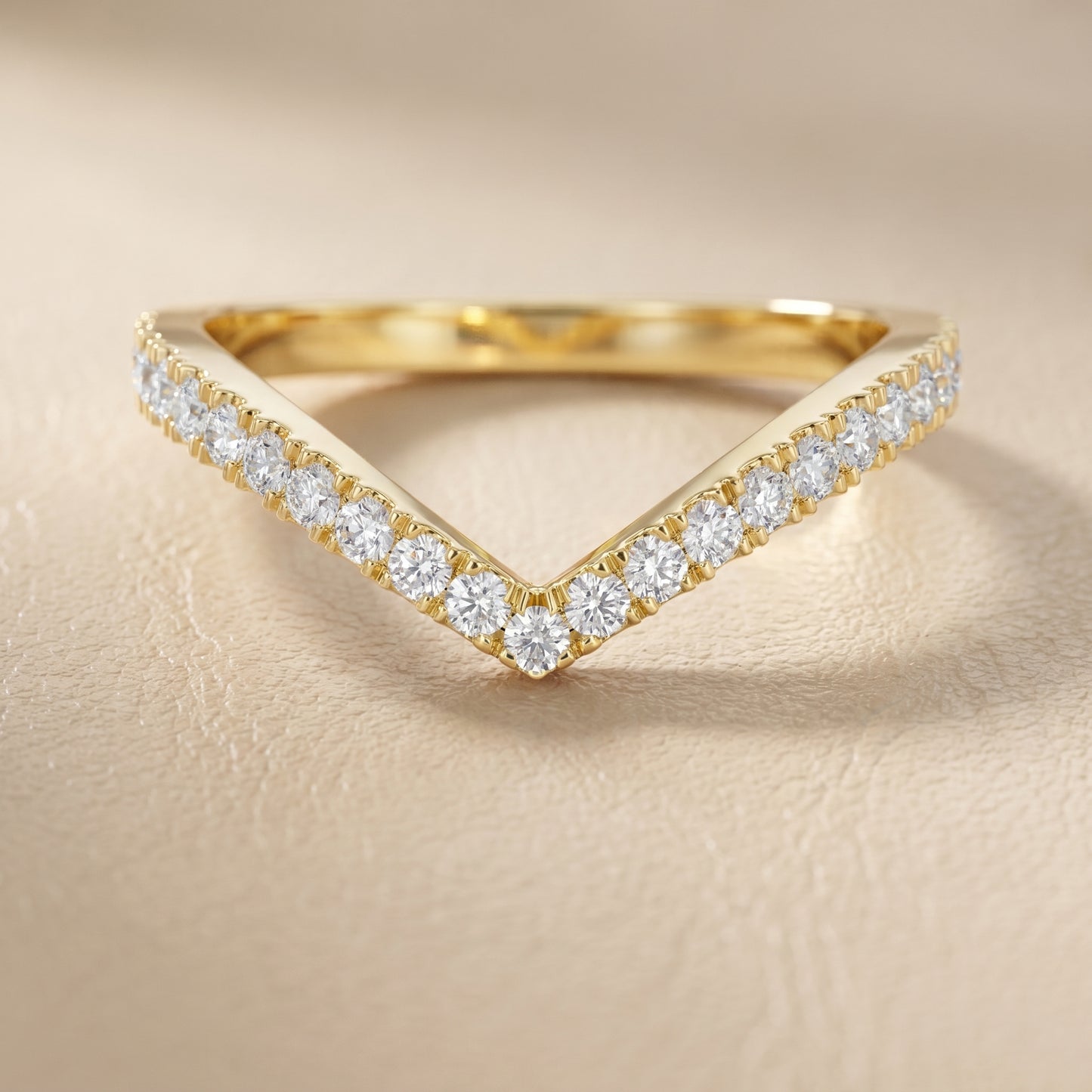 Round Cut Lab Grown Diamond Ring in Yellow Gold