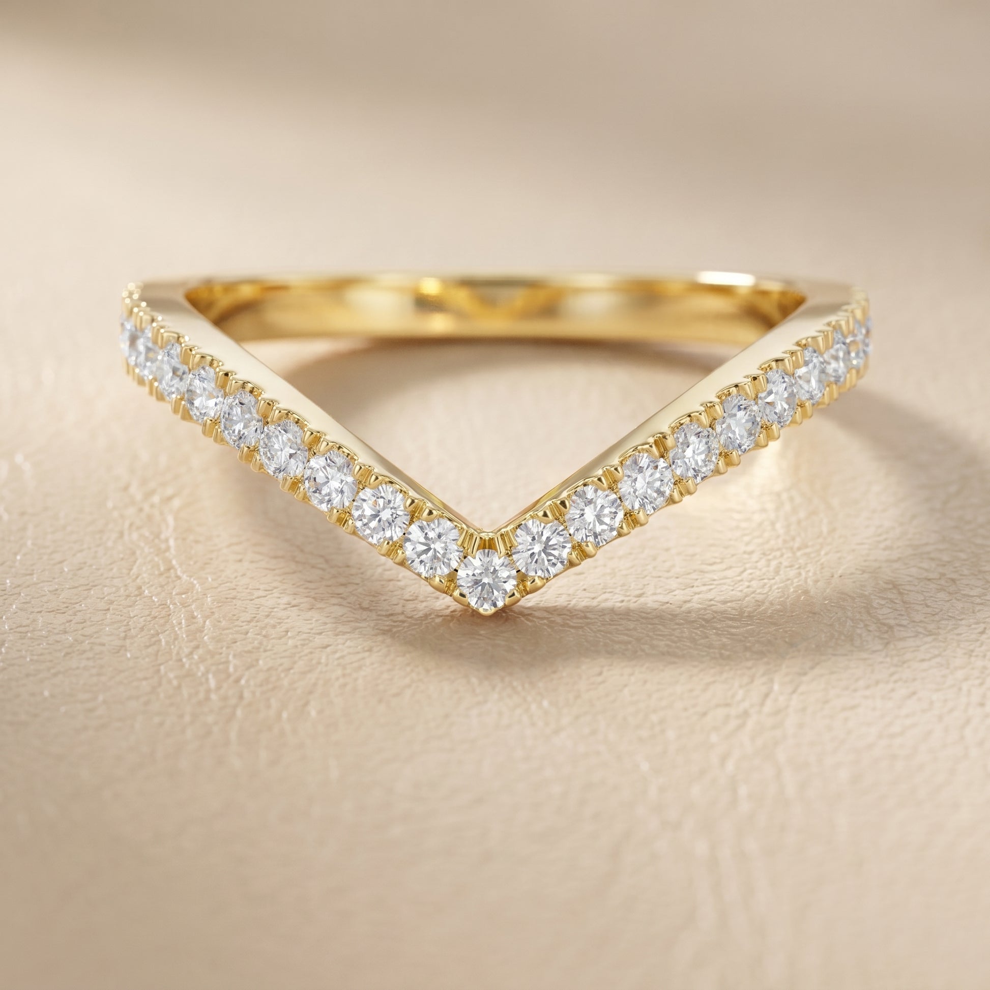 Round Cut Lab Grown Diamond Ring in Yellow Gold