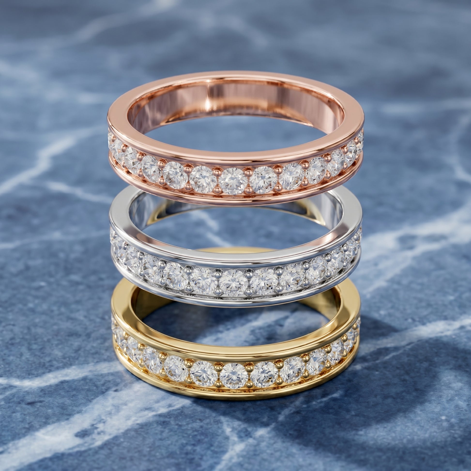 Round Cut Lab Grown Diamond Ring in Silver
