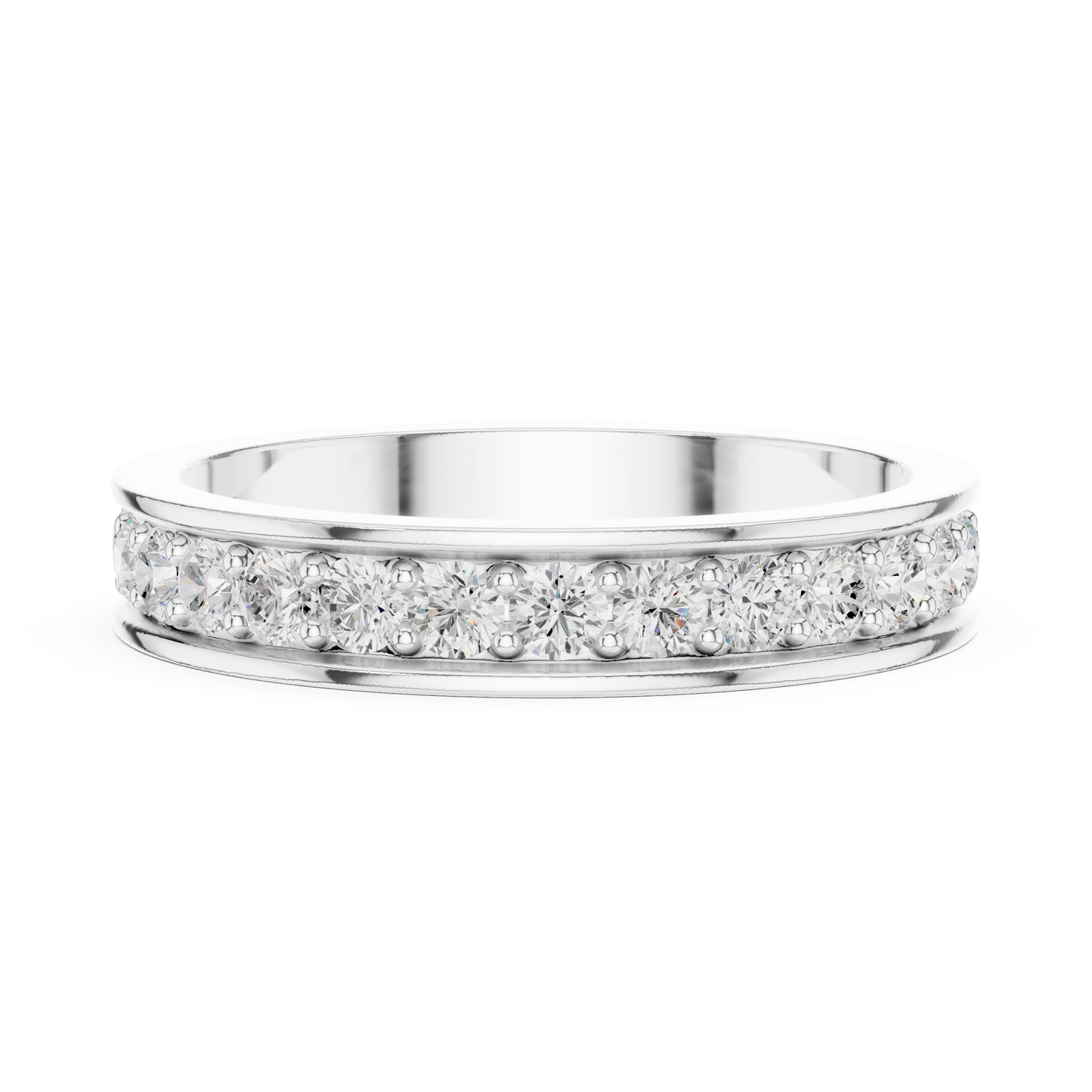 Round Cut Lab Grown Diamond Ring in Platinum