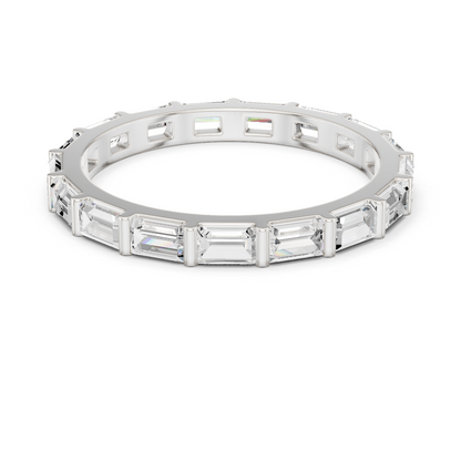 Emerald Cut Lab Grown Diamond Ring in Platinum