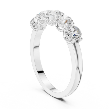 Round Cut Lab Grown Diamond Ring in Platinum