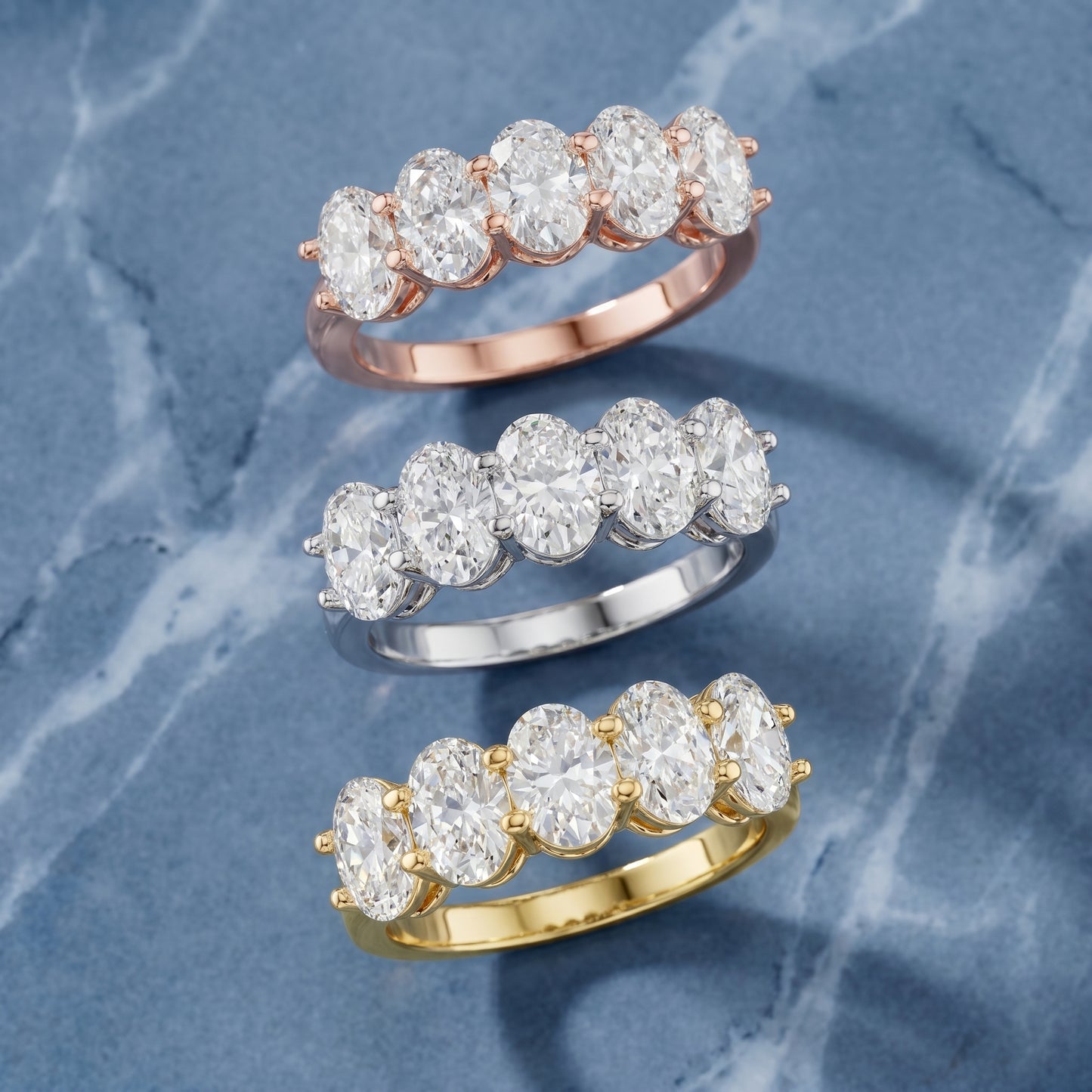 Oval Cut Lab Grown Diamond Ring in White Gold