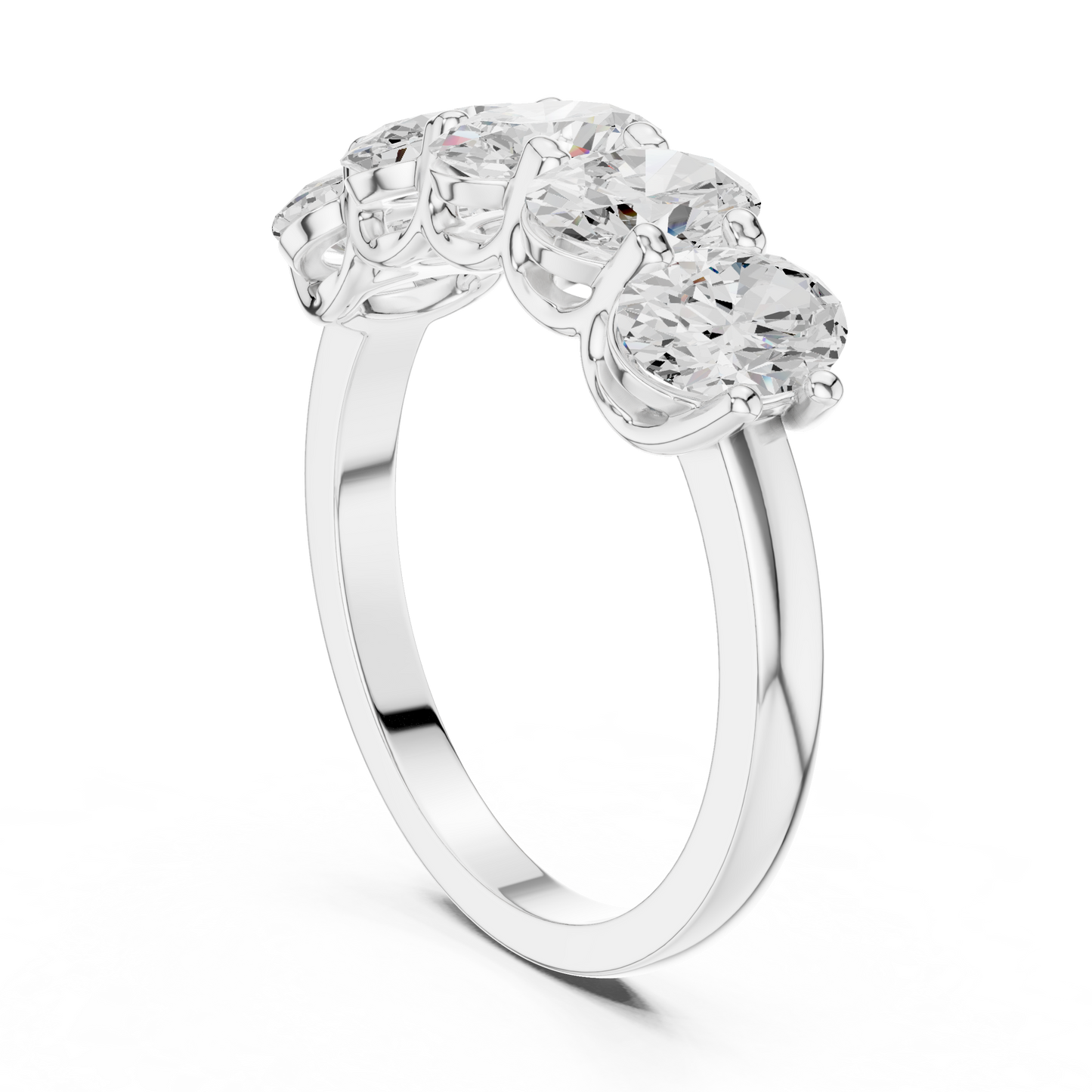 Oval Cut Lab Grown Diamond Ring in Platinum