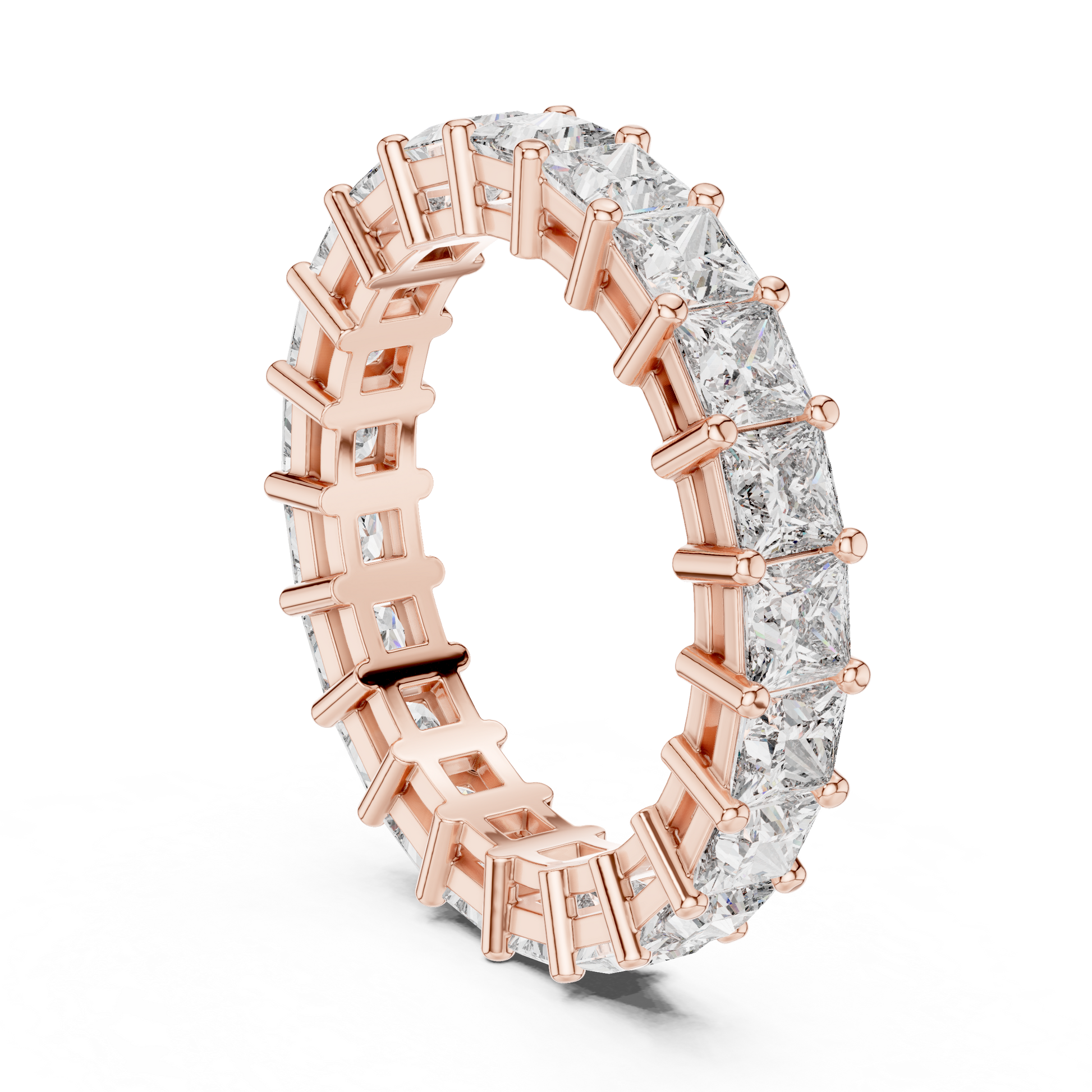 Princess Cut Lab Grown Diamond Ring in Rose Gold