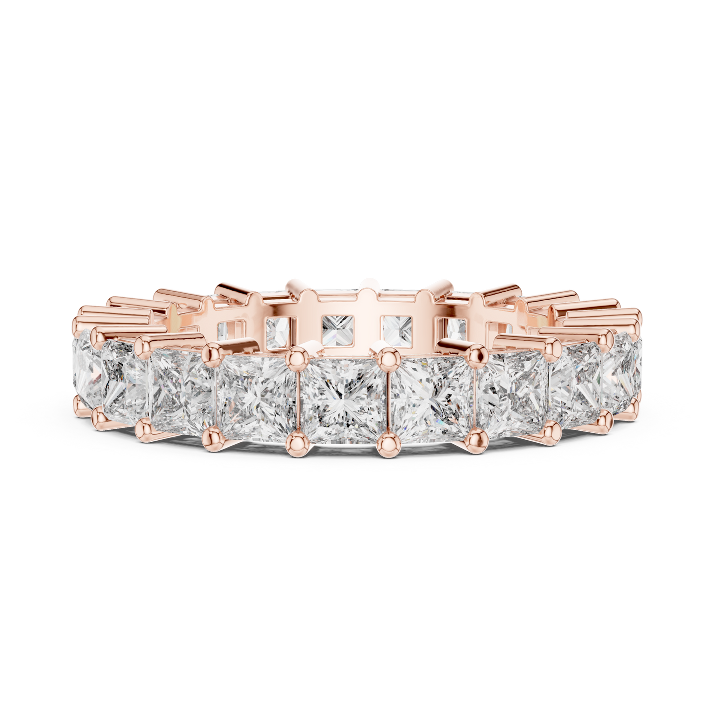 Princess Cut Lab Grown Diamond Ring in Rose Gold