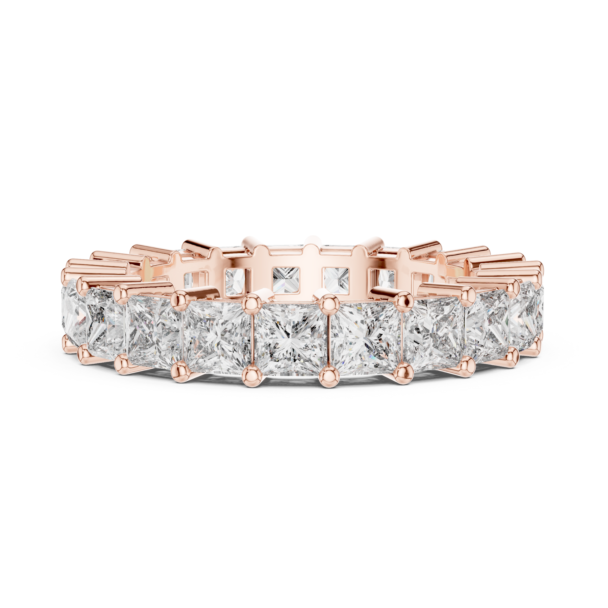 Princess Cut Lab Grown Diamond Ring in Rose Gold