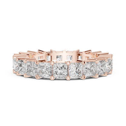 Princess Cut Lab Grown Diamond Ring in Rose Gold