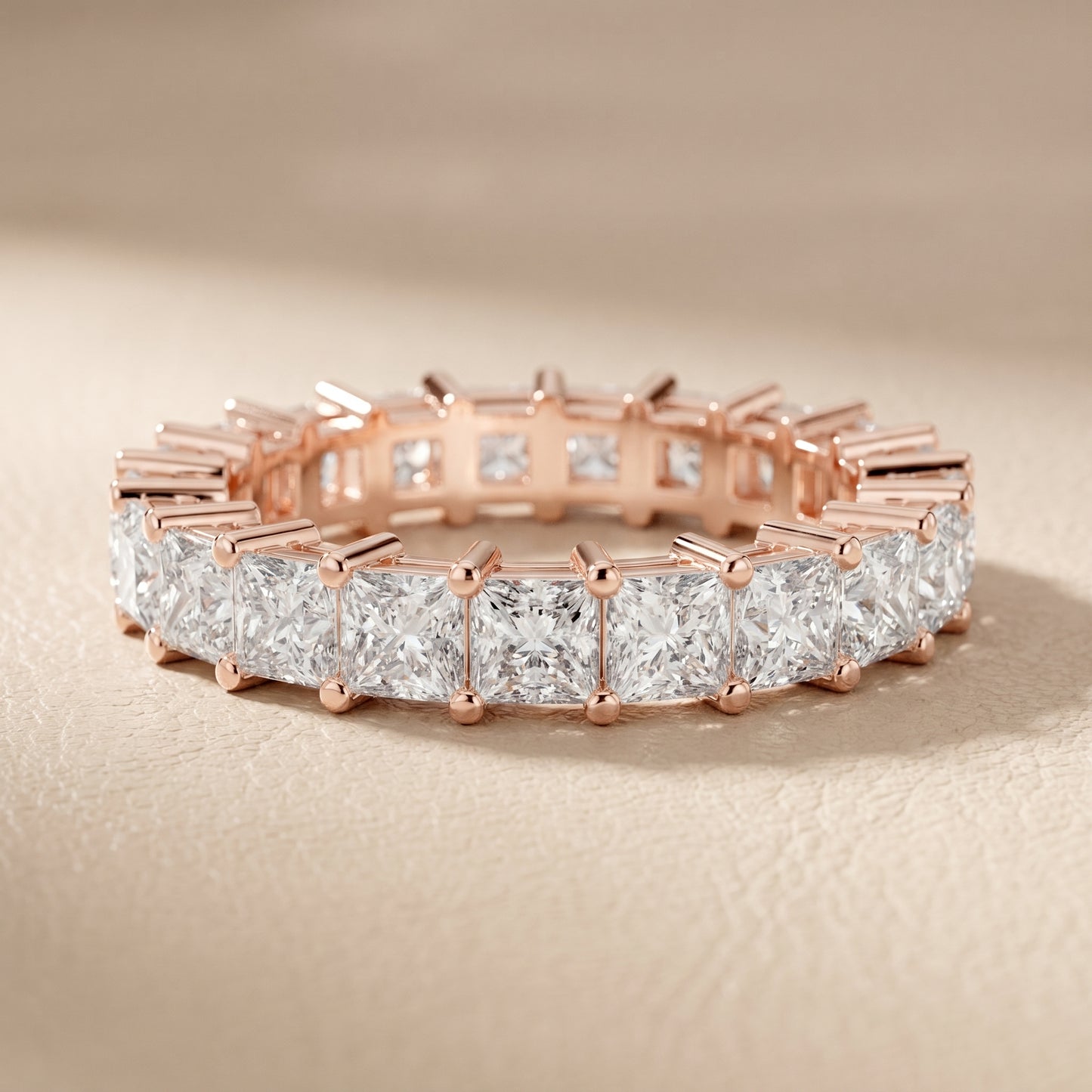 Princess Cut Lab Grown Diamond Ring in Rose Gold