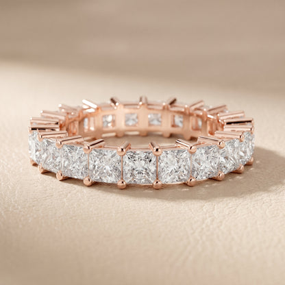 Princess Cut Lab Grown Diamond Ring in Rose Gold