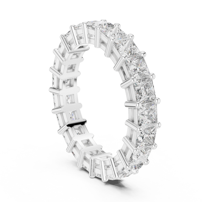 Princess Cut Lab Grown Diamond Ring in White Gold