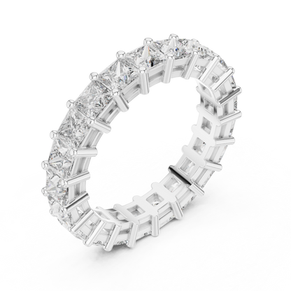 Princess Cut Lab Grown Diamond Ring in Platinum