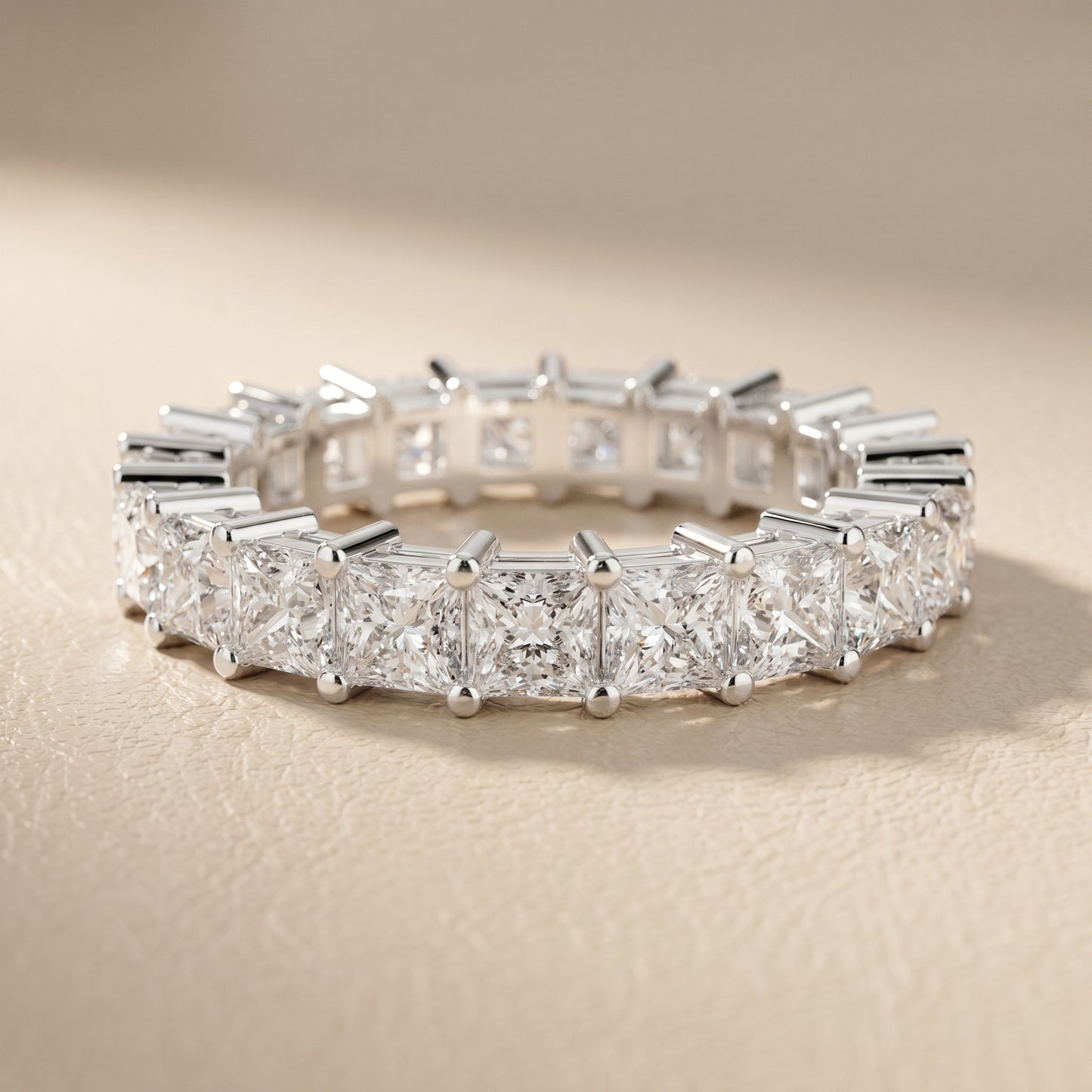 Princess Cut Lab Grown Diamond Ring in Silver