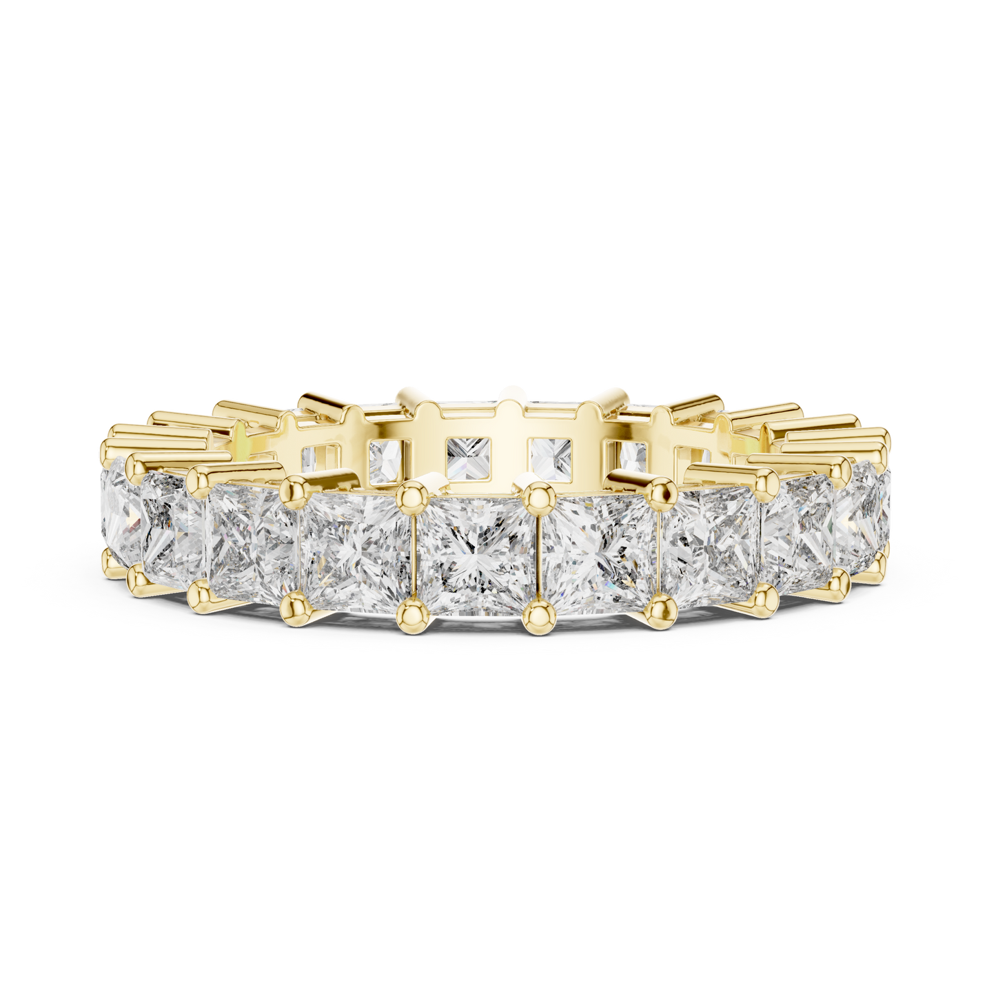 Princess Cut Lab Grown Diamond Ring in Yellow Gold