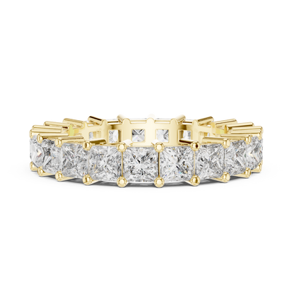 Princess Cut Lab Grown Diamond Ring in Yellow Gold