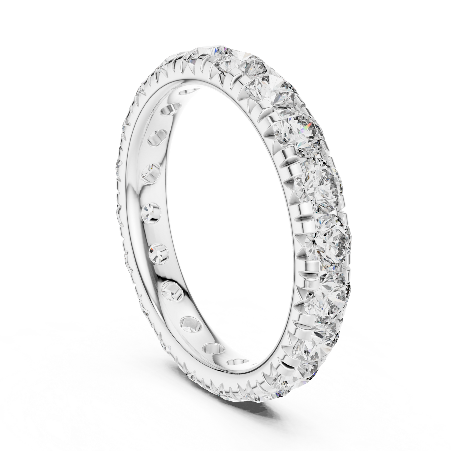 Round Cut Lab Grown Diamond Ring in Platinum