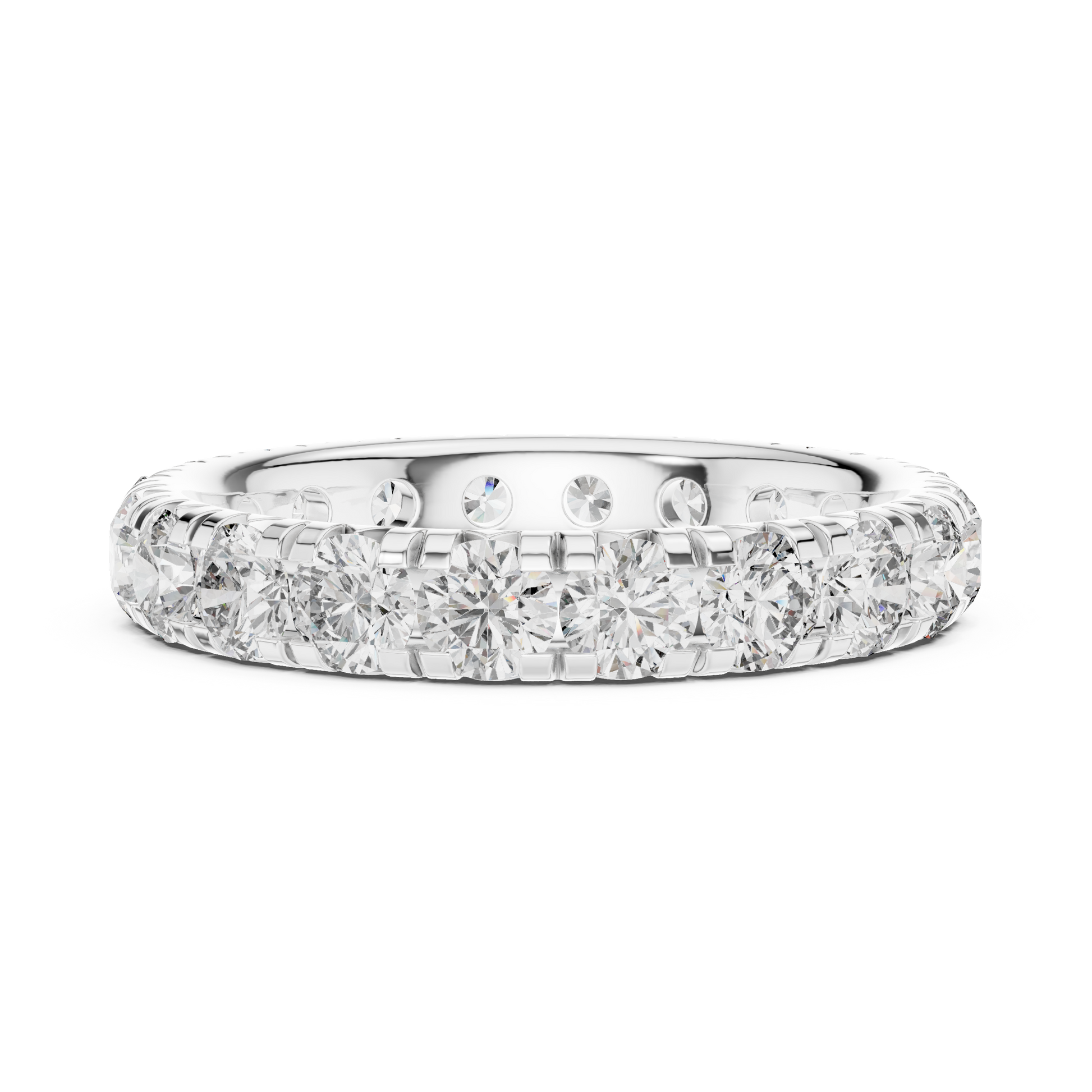 Round Cut Lab Grown Diamond Ring in Platinum