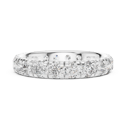 Round Cut Lab Grown Diamond Ring in Platinum