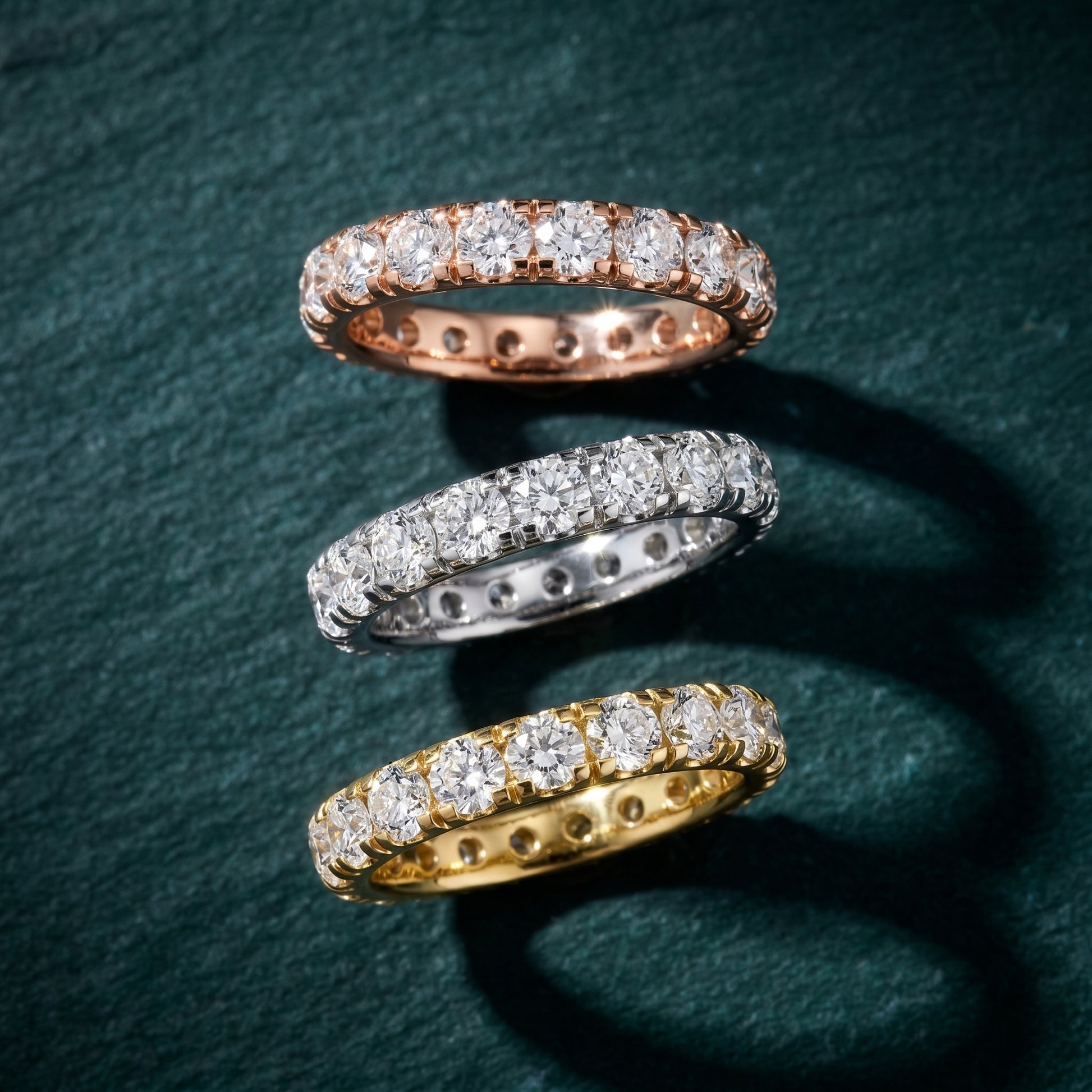 Round Cut Lab Grown Diamond Ring in Yellow Gold