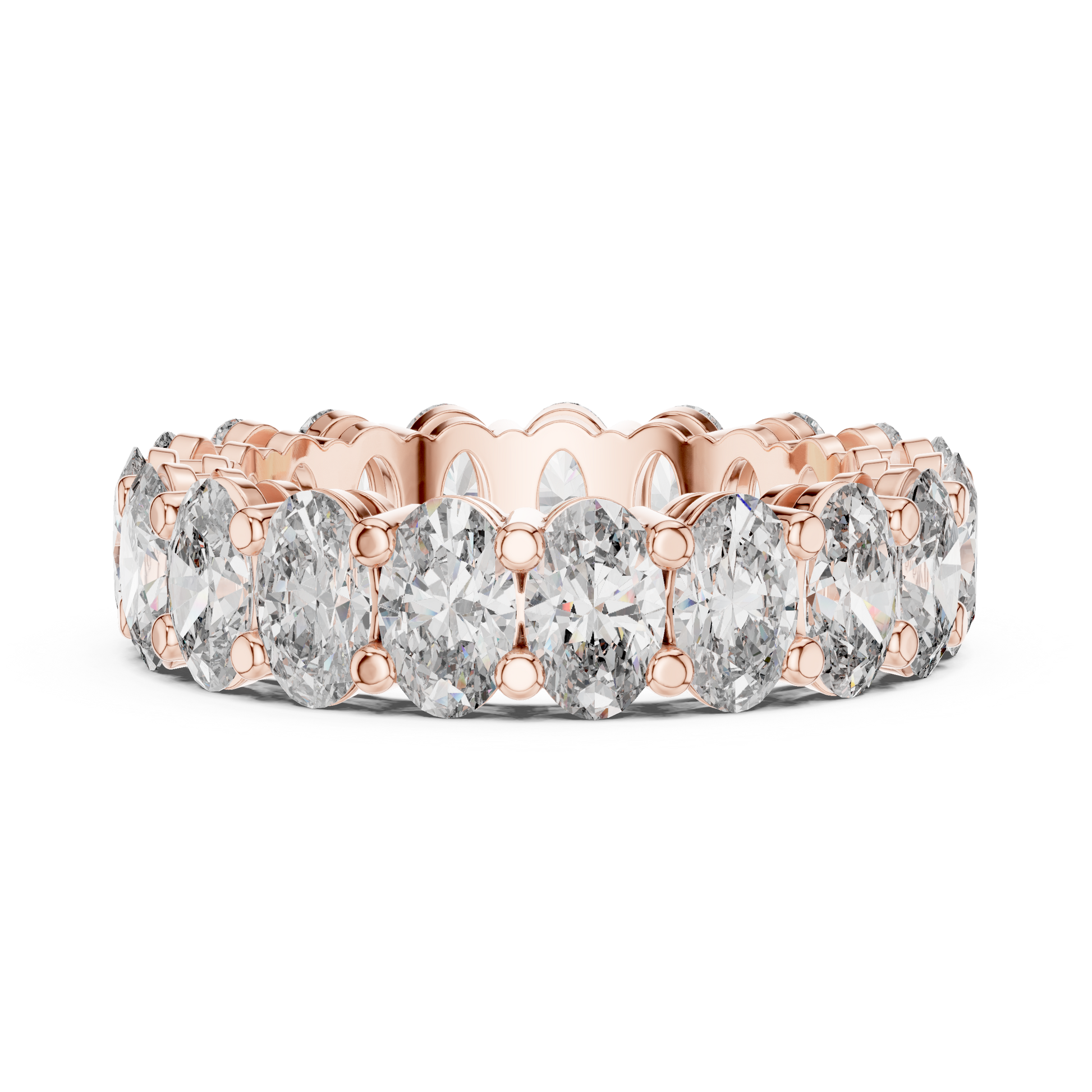 Oval Cut Lab Grown Diamond Ring in Rose Gold