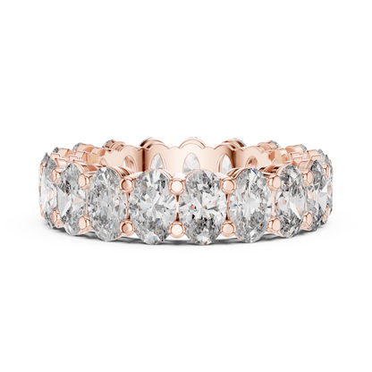 Oval Cut Lab Grown Diamond Ring in Rose Gold