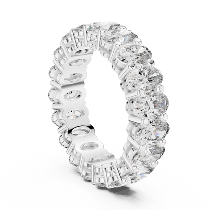 Oval Cut Lab Grown Diamond Ring in White Gold