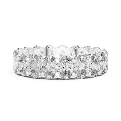 Oval Cut Lab Grown Diamond Ring in White Gold